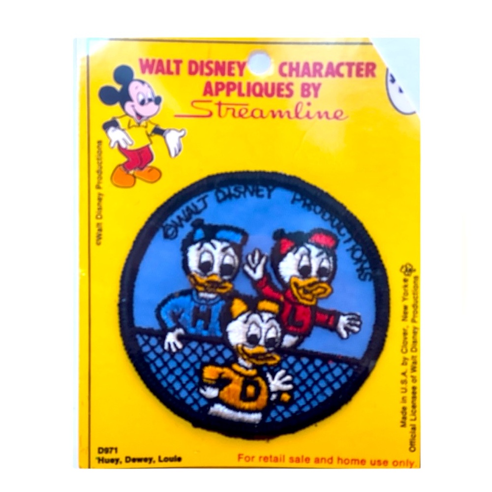 Vintage 1970’s Walt Disney Huey, Dewey, and Louie Characters Patch.  Brand New!